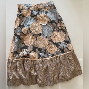 Vintage Byer California Floral Prairie Boho Skirt